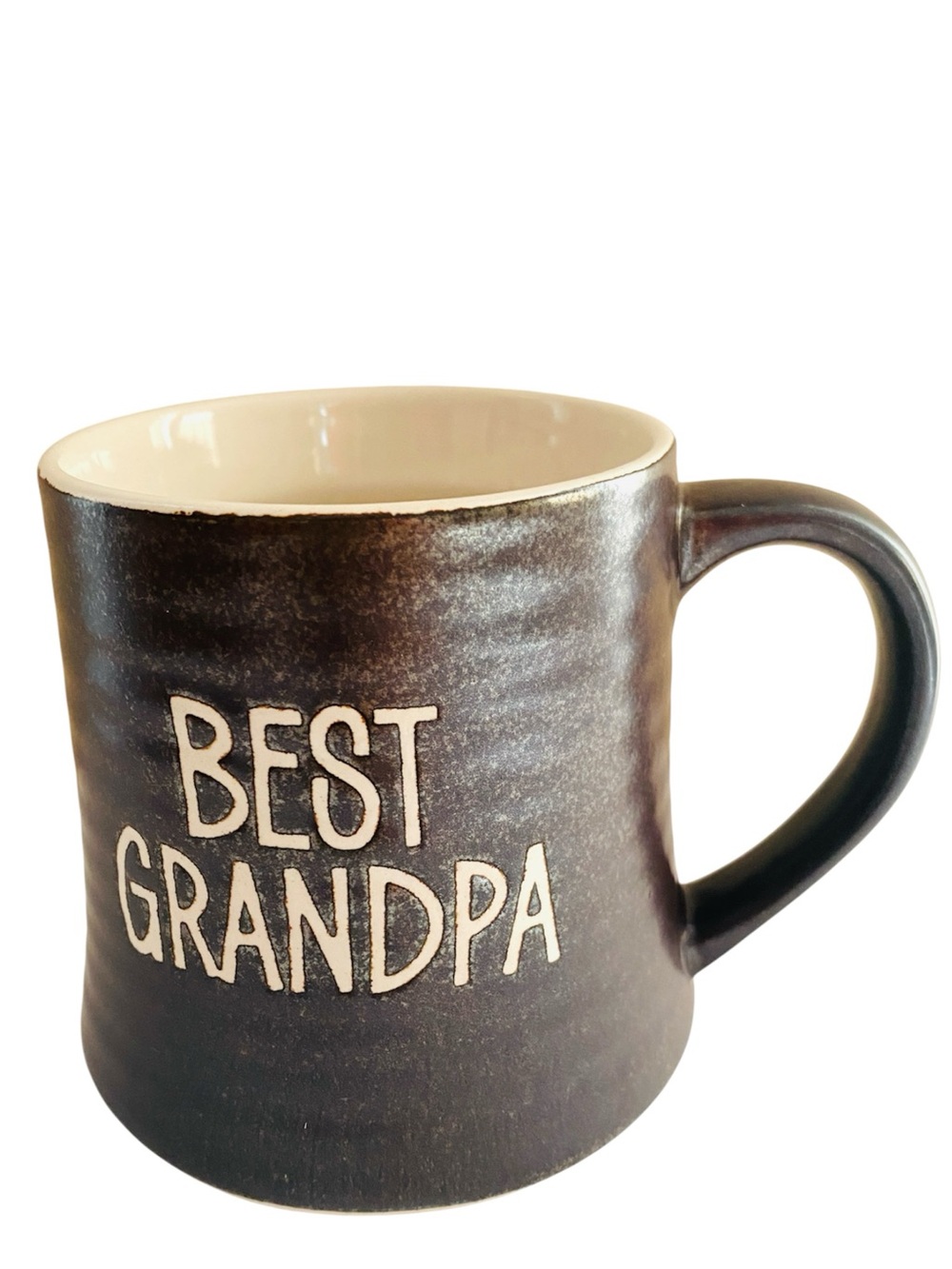 Hallmark Best Grandpa Mug Dark Brown Exterior with Cream Interior